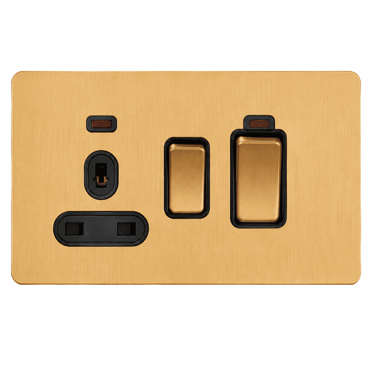 Brushed Gold Stainless Steel 45A Cooker Control Unit