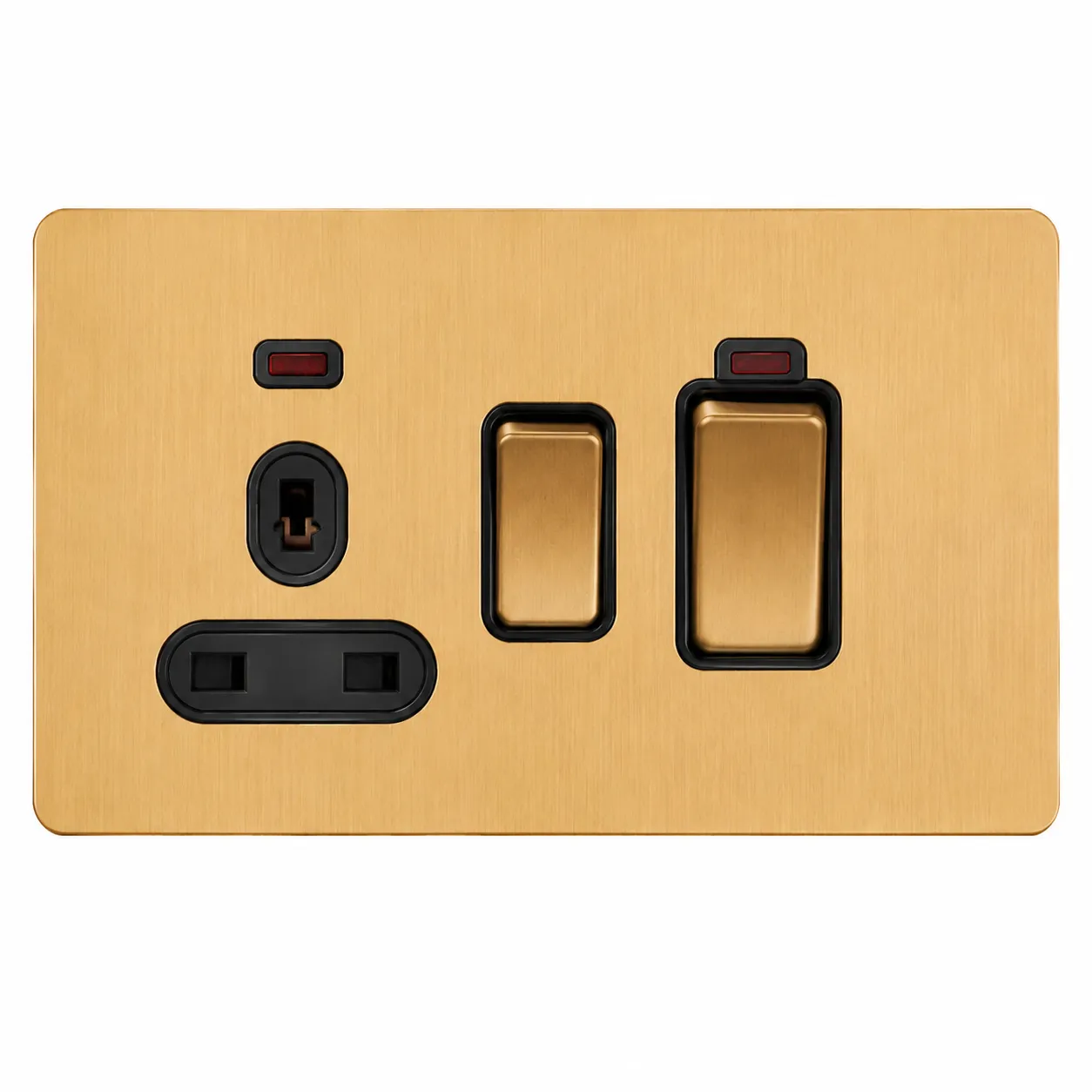 Brushed Gold Stainless Steel 45A Cooker Control Unit