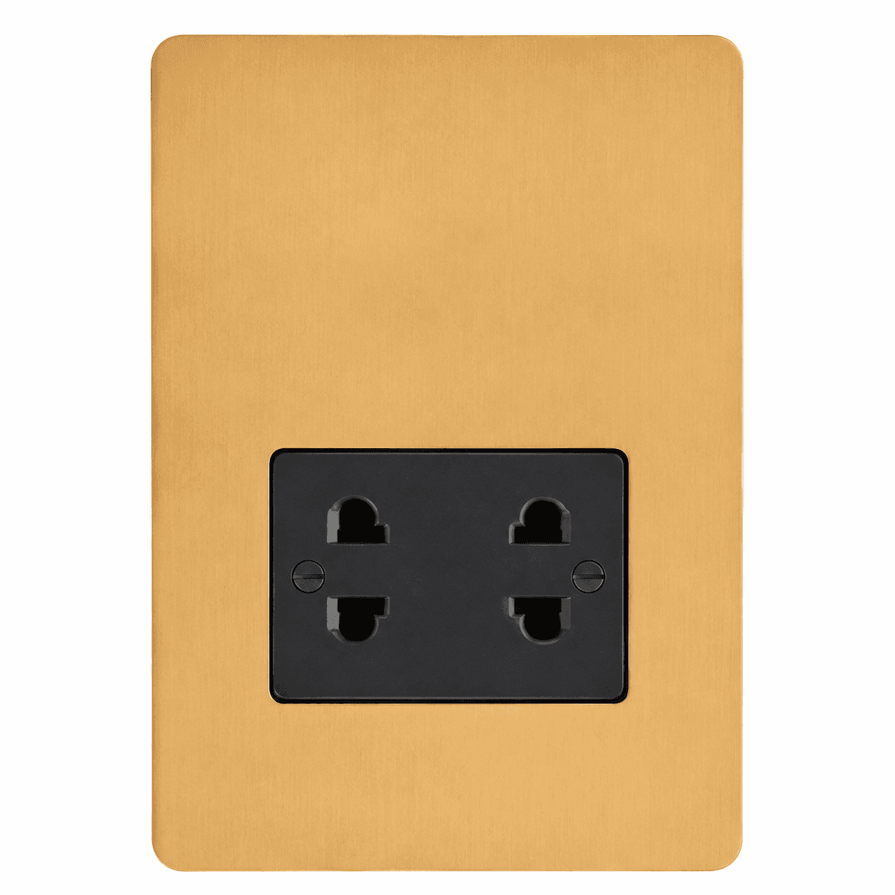 Brushed Gold Stainless Steel Bathroom Shaver Socket
