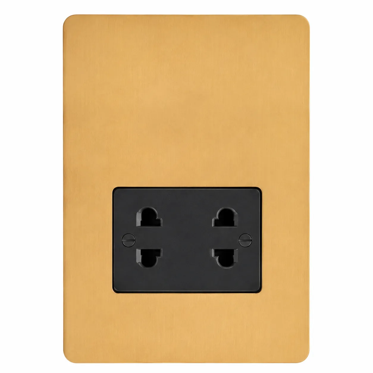 Brushed Gold Stainless Steel Bathroom Shaver Socket