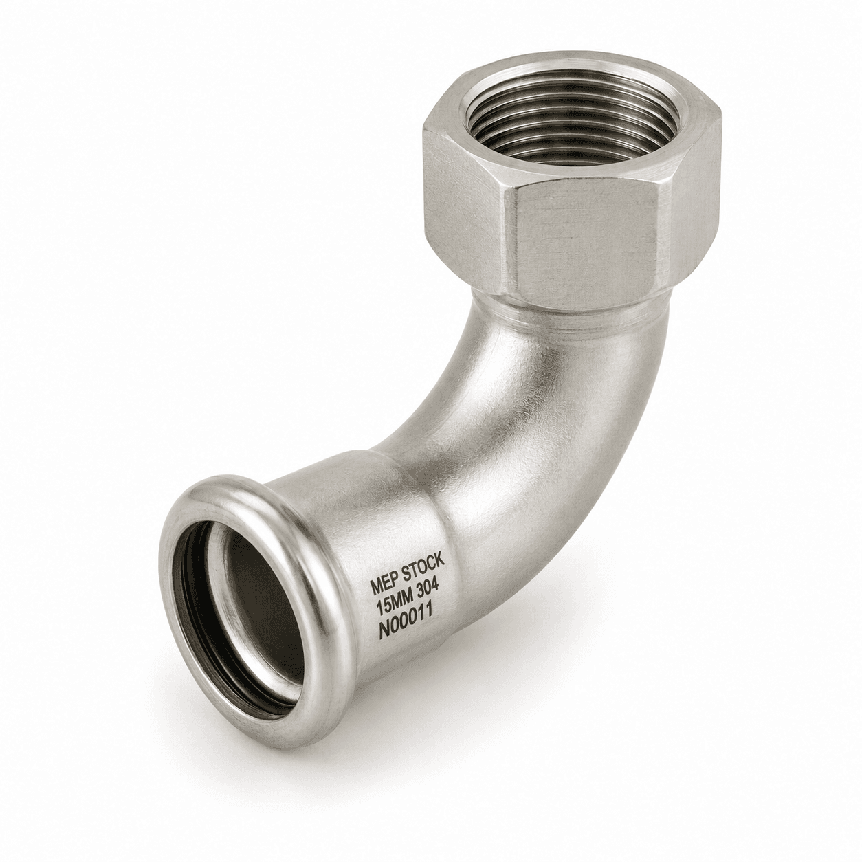304 Stainless Steel Press Fit Female 90 Degree Elbow