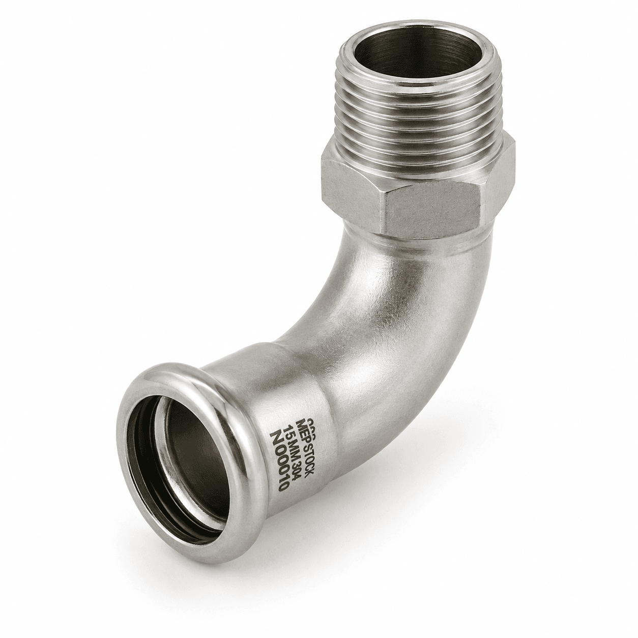 304 Stainless Steel Press Fit Male 90 Degree Elbow