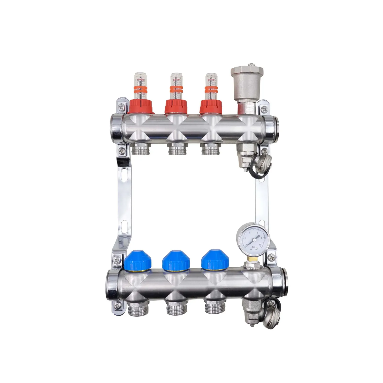 Auto-Balancing Stainless Steel Underfloor Heating Manifold