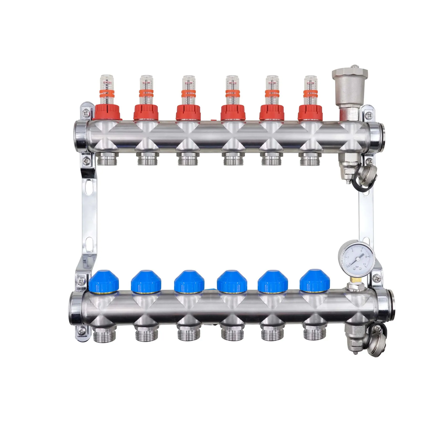 Auto-Balancing Stainless Steel Underfloor Heating Manifold