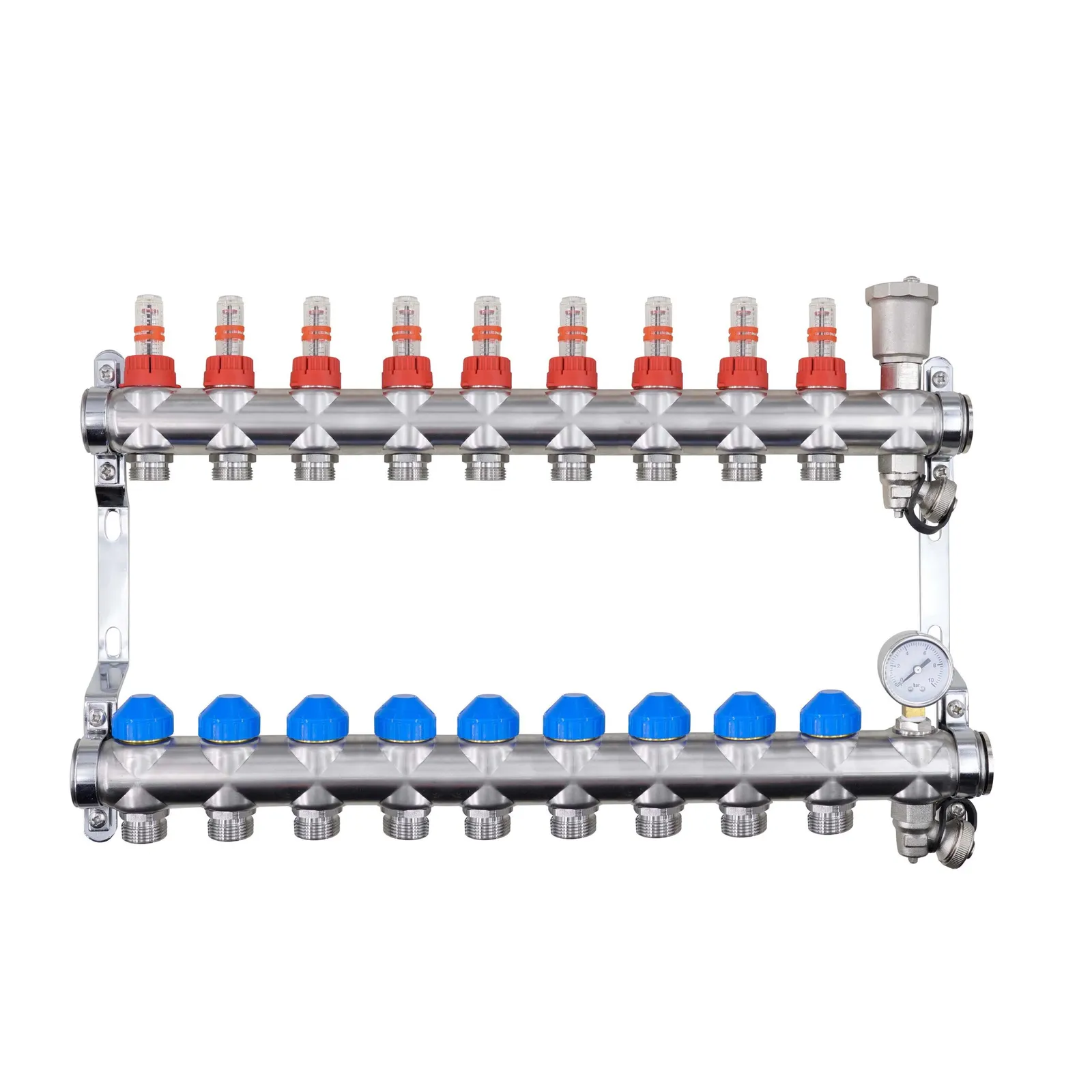 Auto-Balancing Stainless Steel Underfloor Heating Manifold