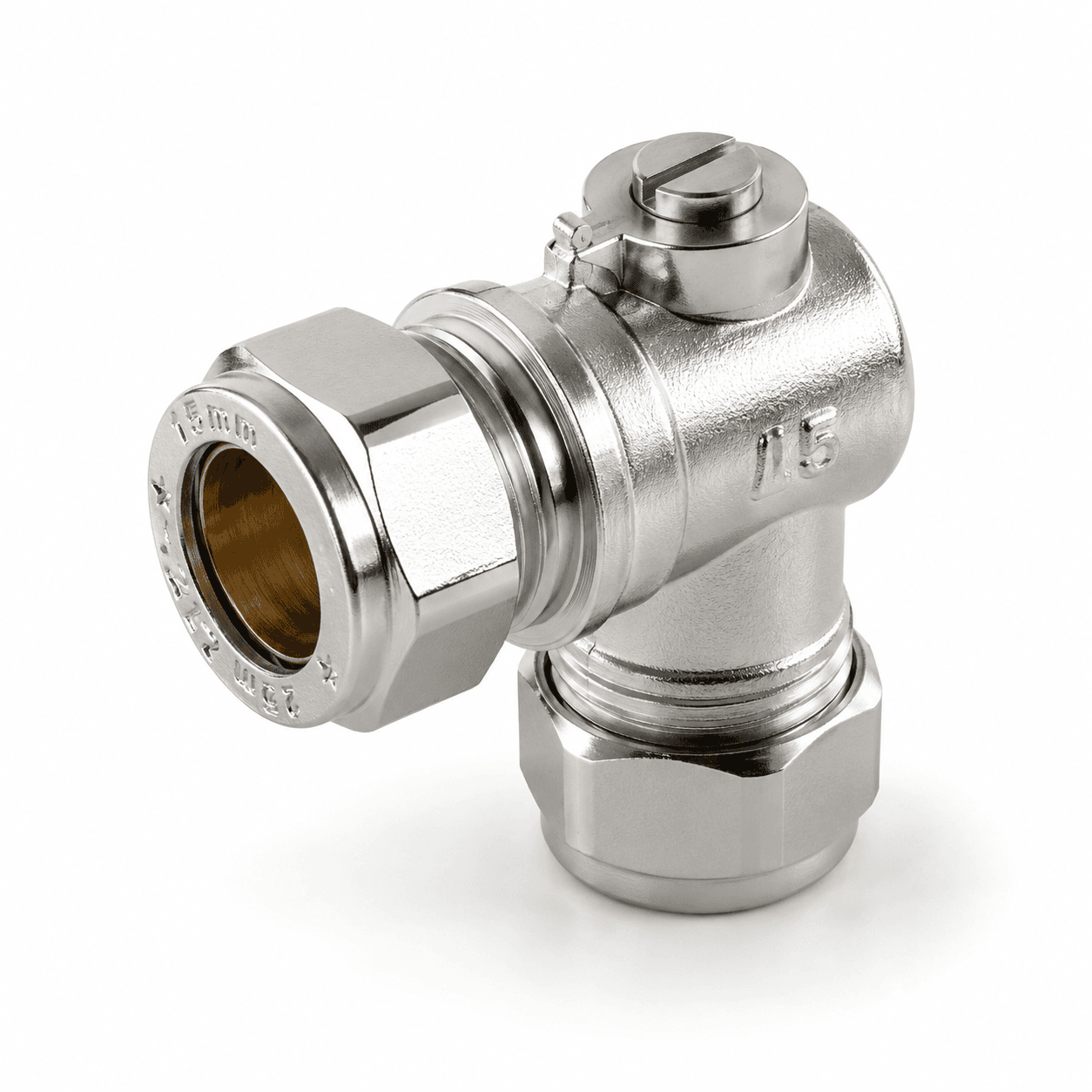 Angle Isolating Valve WRAS Approved - 15mm
