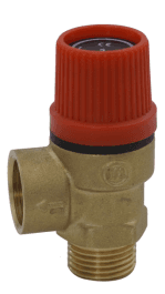 Boiler Safety Pressure Relief Valve Male x Female 1/2" BSP - 3 Bar & 6 Bar